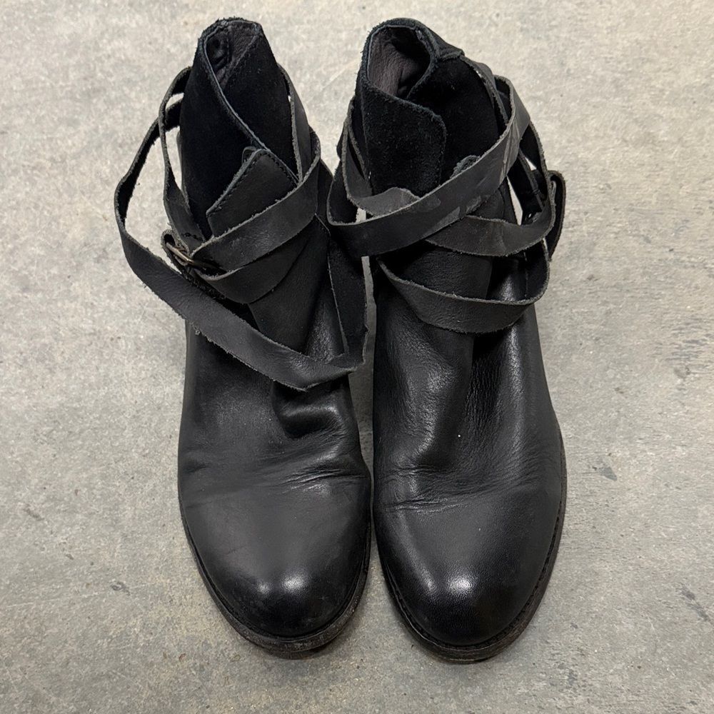 H By Hudson Black Ankle Boots
